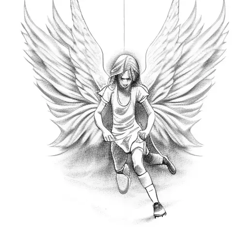 Angel Playing Soccer