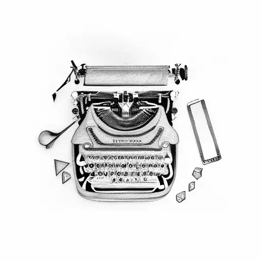 An Elegant Typewriter With Keys Spelling Out 'Knowledge' In Different Languages