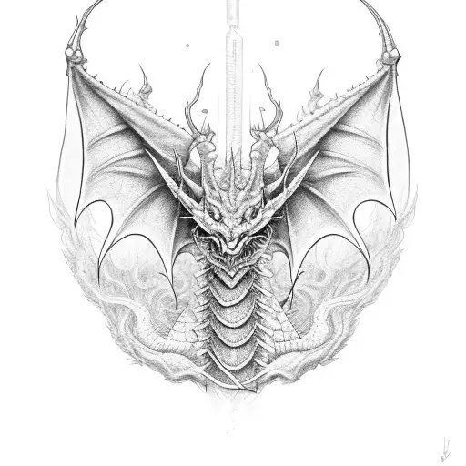 Red Dragon On Shoulder