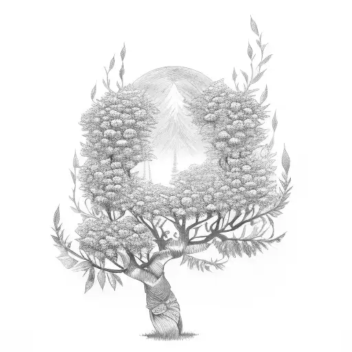 Flowers Forest Dark Trees