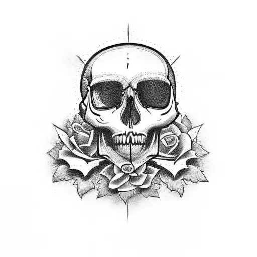 Ambulance Flower Skull