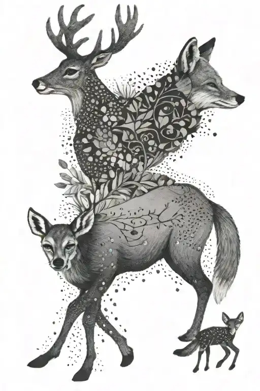 Deer And Fox