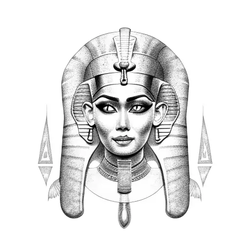 Cleopatra With Egypt Background