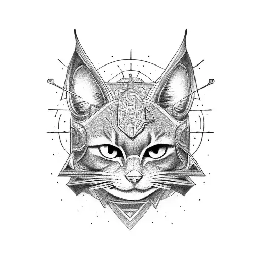 Gato Samurai De Cuerpo Completo