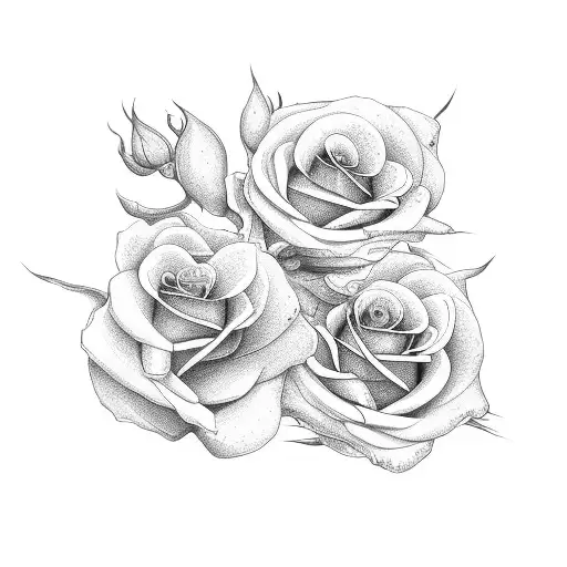 Rose And Orchid Symbolizing Two People