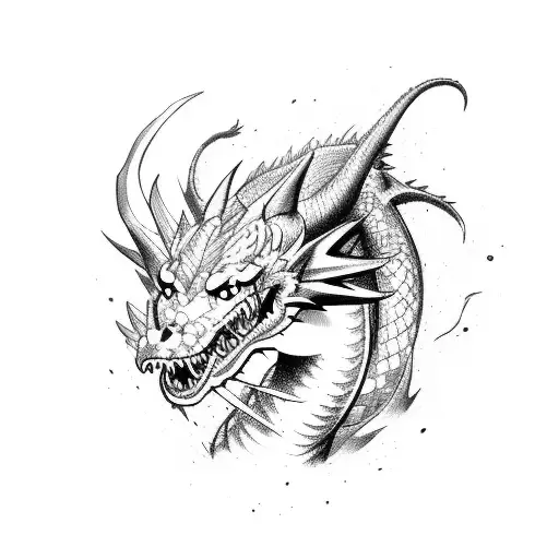 Dog Fighting Dragon And Winning