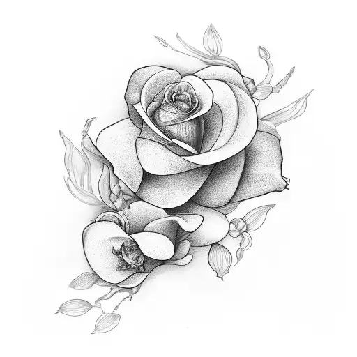 One Rose And One Orchid Meaningful