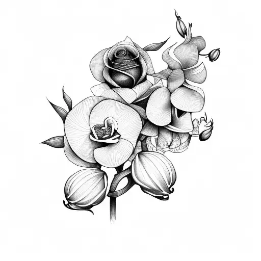 One Rose And One Orchid In Heaven