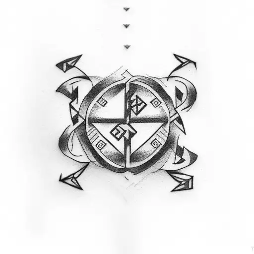 Nordic Runes Around Wrist