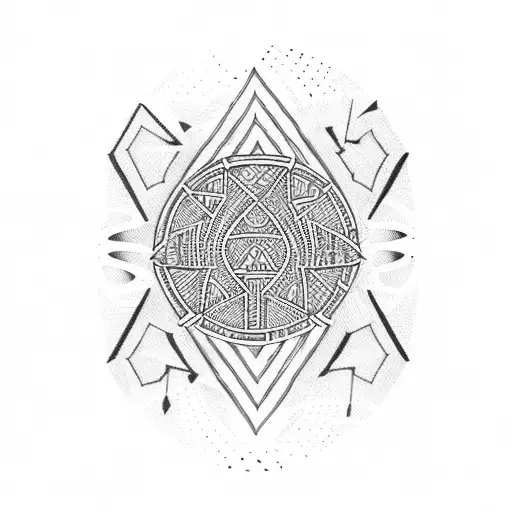 African Drum With Tribal Patterns