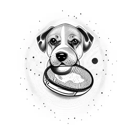 Dog Holding A Hockey Puck