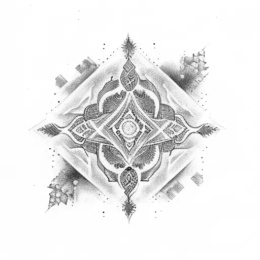 Fire With Henna Design