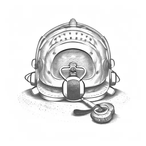 Firefighter Helmet Surrounded By Musical Instruments