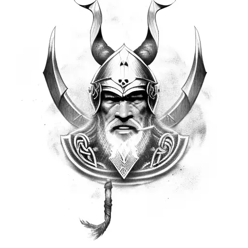 A Viking Warrior Playing A Video Game Console