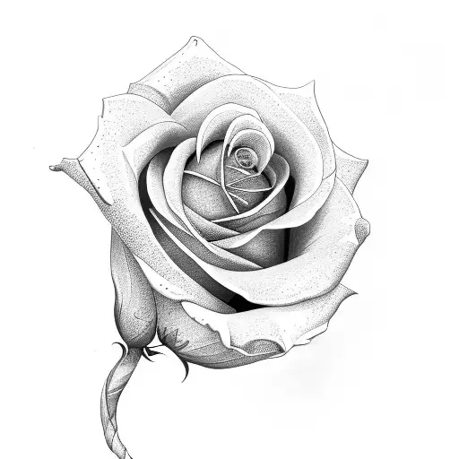 Rose Intertwined With A Lilly