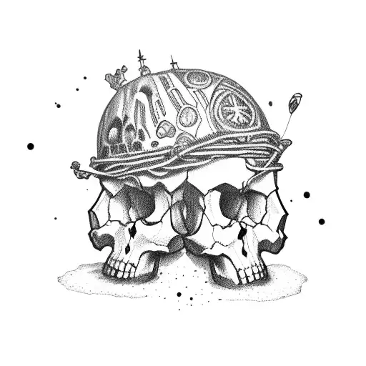 Skull Whith Rastafarian Dream