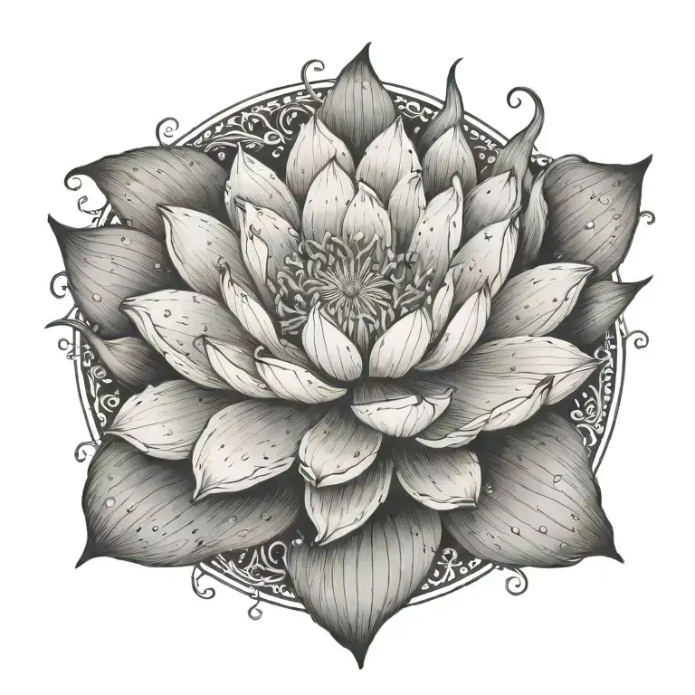 Water Lilly And Phoenix Rising