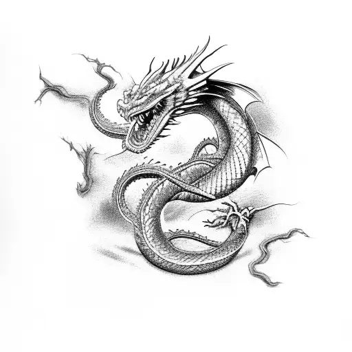 Dragon Fight With Snake