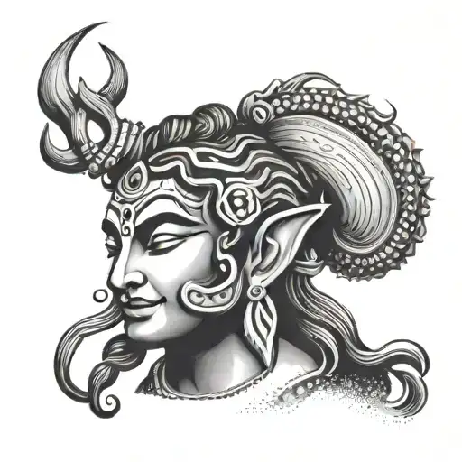 Peaceful Lord Shiva From Hindu Mythology