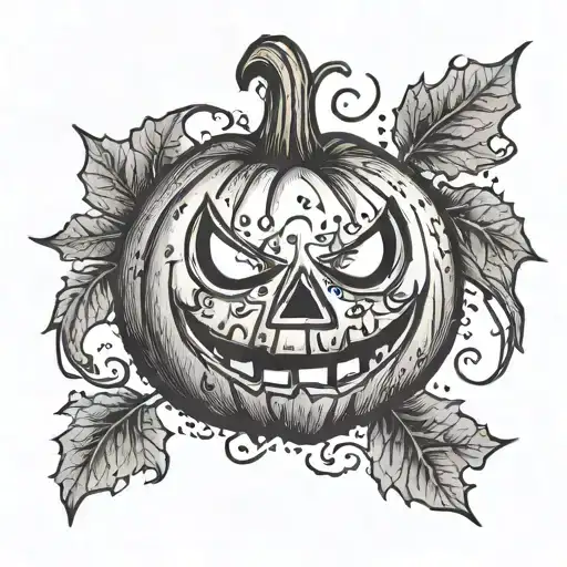 Spooky Jack-o'-lantern With A Fall Vibe And Must Include The Numbers 13 And 31