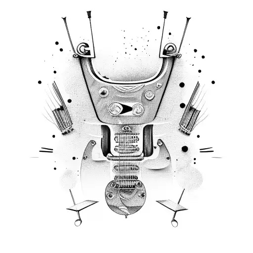 A Guitar Made Out Of Car Parts