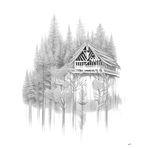 Forest With A Chalet