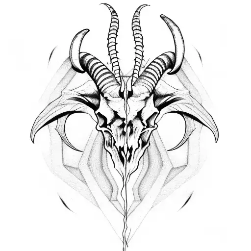Satan Goat Skull