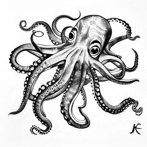 Octopus With The Initials Jk