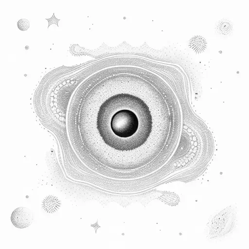 A Dotwork Illustration Of A Galaxy Inside An Open Book