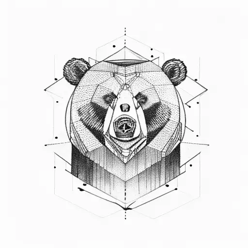 An Abstract Representation Of Radiohead's Iconic Bear Logo