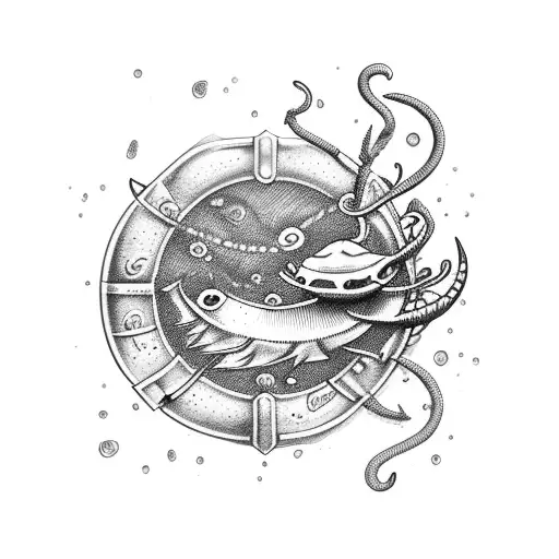 A Firefighter Battling Sea Creatures