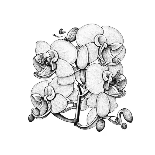 Delicate Orchid With Branch