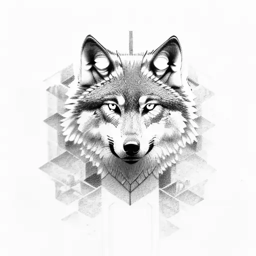 Two Wolf Black And White