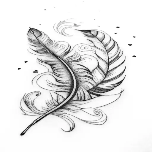 Feather With Nature On Leg