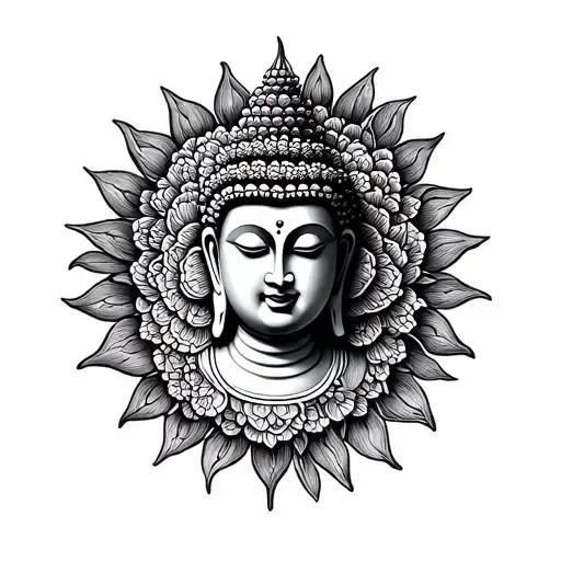 Budda Woth Lotus Sun