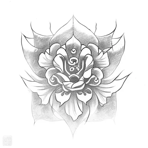 Samurai Loto Flower Oni