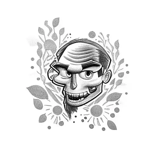 A Pixar-inspired Tattoo Featuring A Doctor Surrounded By Nature