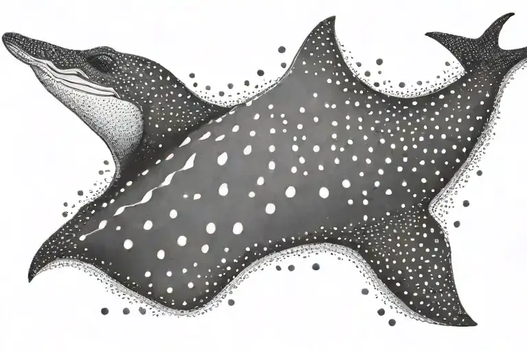 Eagle Ray Gracefully Swimming