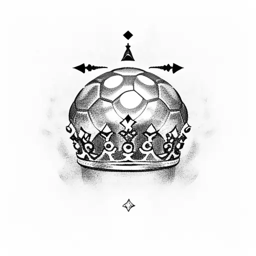 Football Ball With A Crown And Number 10