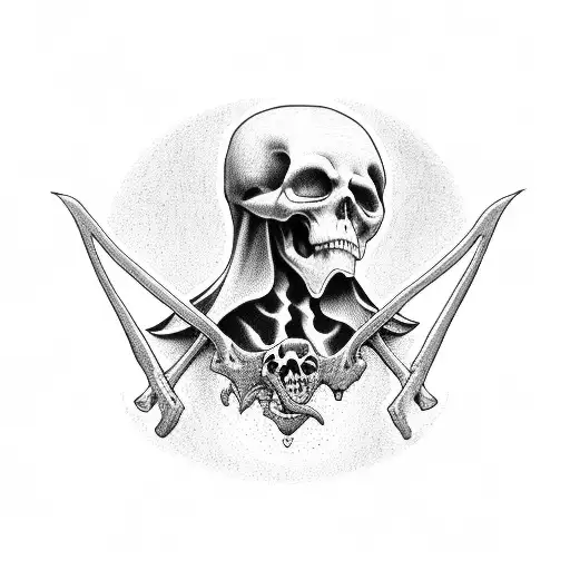 Grim Reaper Holding 7 Card