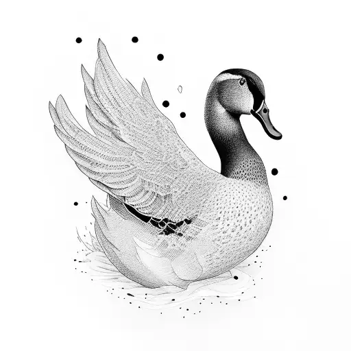 Black Personified Duck