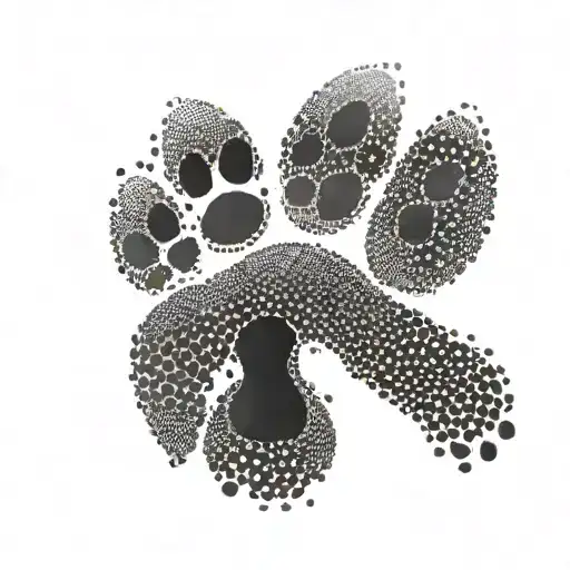 Pen And Ink Dog Paw