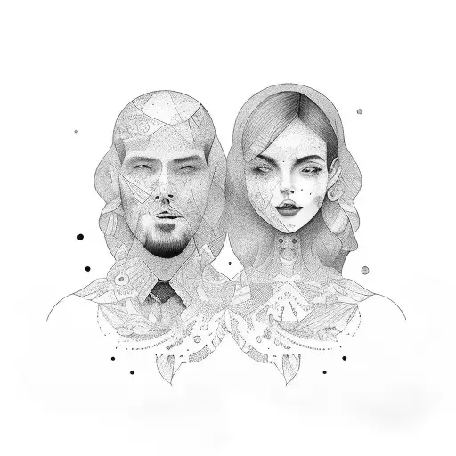 A Couple's Portrait With Their Bodies Composed Of Book Pages