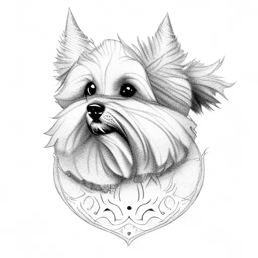 Fluffy Dog Stretching