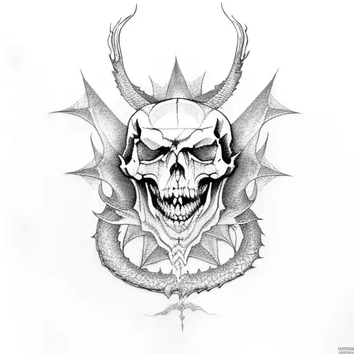 Dragon And Skull