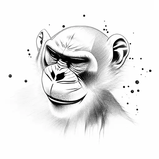 Monkey With Scorpio Least And Tail