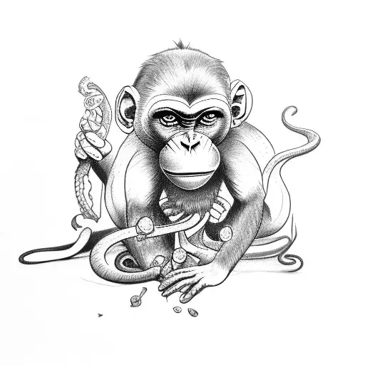 Monkey With Scorpio Legs And Tail