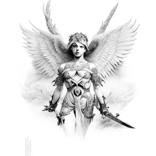 Fallen Angel By Alexandre Cabanel Full Sleeve With Warrior Like Details