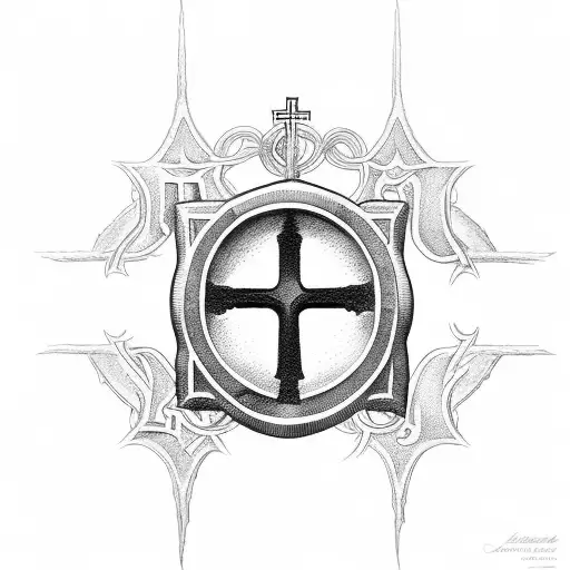 Christian Cross With The Numbers 224