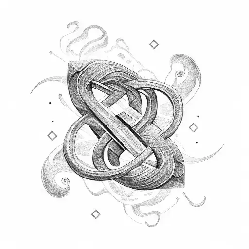 Infinity Symbol With Letters A And J To Mean A Love One